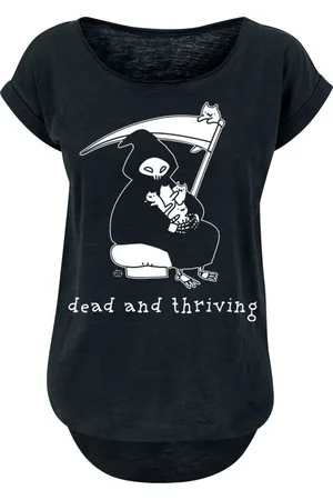 Goodie Two Sleeves Fun T-shirt - Dead And Thriving - S till XXL - Damer