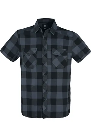 Brandit Kortærmet skjorte - Half-Sleeve Checked Shirt - L till 5XL - Herrer