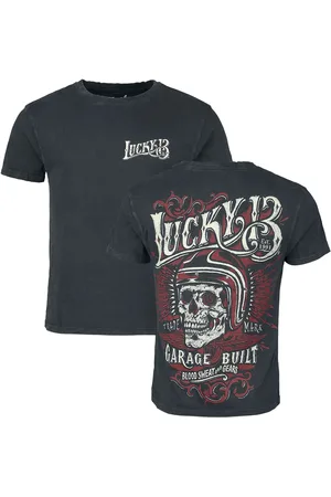 Lucky 13 T-shirt - Skull Built - S till 3XL - Herrer