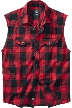 Brandit Kortærmet skjorte - Sleeveless Checked - S till 7XL - Herrer