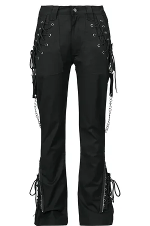 Gothicana Stofbukser - Grace chains and lacing - W27L30 till W31L32 - Damer