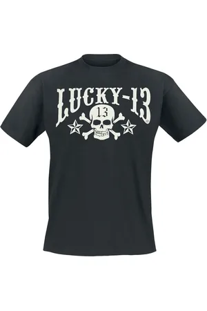 Lucky 13 T-shirt - Skull Stars - S till 4XL - Herrer