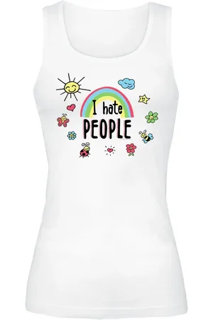 Slogans Fun Top - I Hate People - S till XXL - Damer