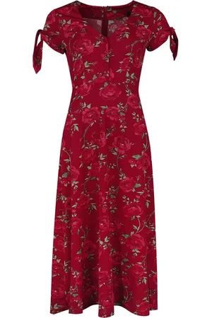 Voodoo Vixen Lang kjole - V-neck flared - XS till XL - Damer