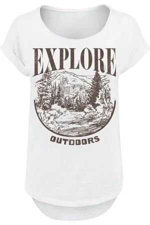 Goodie Two Sleeves Fun T-shirt - Explore Outdoors - S till XXL - Damer
