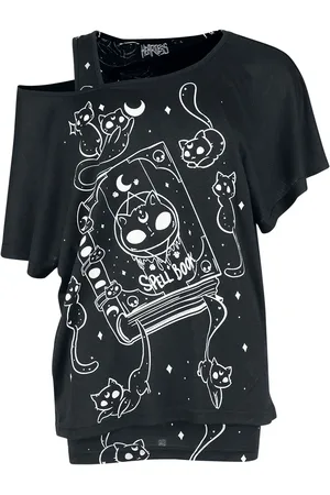 Heartless T-shirt - Kitty Spellbook Top - XS till 4XL - Damer