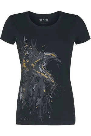 EMP T-shirt - Ladies’ t-shirt with sketch art raven - S till 4XL - Damer
