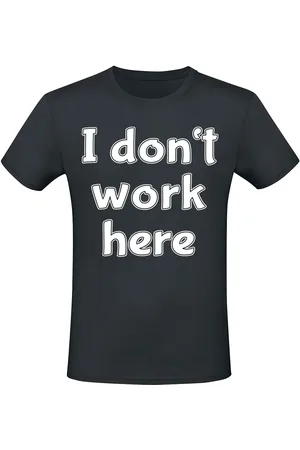 Slogans Fun T-shirt - I don’t work here - L till 5XL - Herrer
