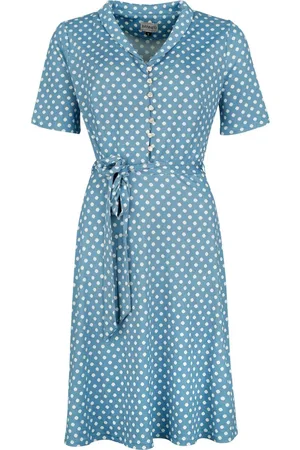 Banned Retro Mellemlang kjole - Ellen Spot Dress - XS till XL - Damer