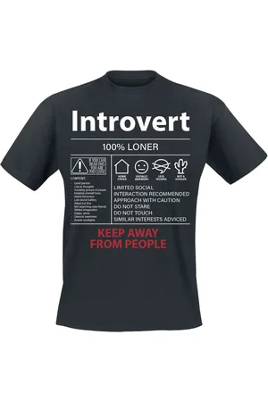 Slogans Fun T-shirt - Introvert - L till 3XL - Herrer