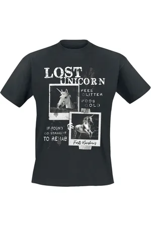Slogans Enhjørning T-shirt - Lost Unicorn - M till 3XL - Herrer