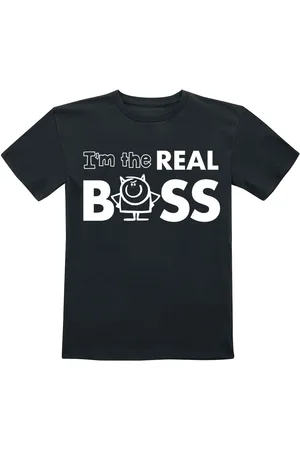 Slogans Fun T-shirt til børn - Baby- & børnetøj - The Real Boss - drenge og piger