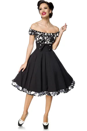 Belsira Mellemlang kjole - Schulterfreies Swing-Kleid - M till 4XL - Damer