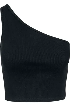 Urban classics Top - Ladies Cropped Asymmetric Top - XS till XL - Damer