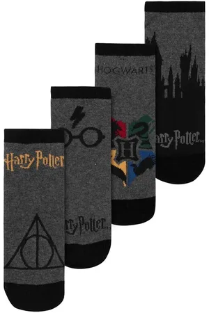 Harry Potter Sokker - Hogwarts - og Dødsregalierne - 4-pak - EU 35-38 - Damer