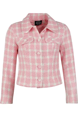 H&R London Overgangsjakke - Gemma Gingham Jacket - XS till XXL - Damer