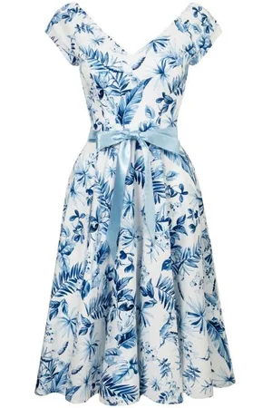 Hell Bunny Mellemlang kjole - Amazilia Dress - S till XXL - Damer