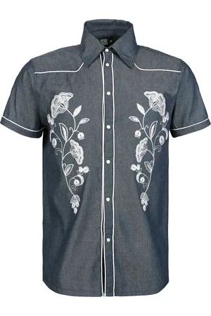 King kerosin Kortærmet skjorte - Western Shirt - S till XXL - Herrer