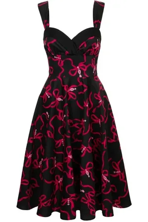 Hell Bunny Mellemlang kjole - Bownita Dress - XS till XL - Damer