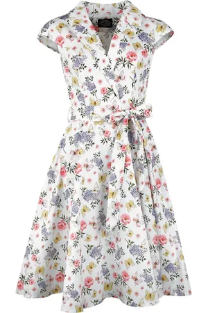 H&R London Mellemlang kjole - Zoey Floral Swing Dress - XS till 4XL - Damer
