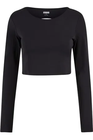 Urban classics Langærmet - Dame Cropped Sports Top - XS till XL - Damer