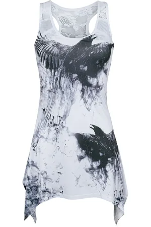 Innocent Top - Crow Shade Lace Panel Vest - S till 4XL - Damer