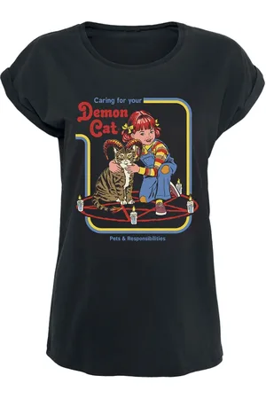 Steven Rhodes Fun T-shirt - Demon cat - S till 4XL - Damer