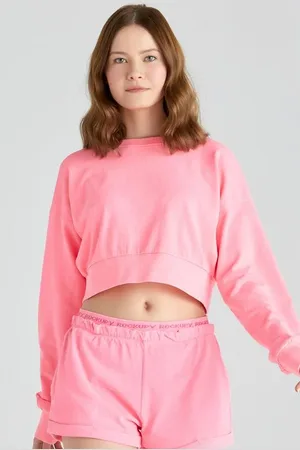Rockupy Sweatshirt - Lightness 1 - Malenie Cropped Langærmet Top - L till XL - Damer