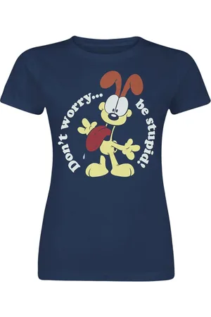 Garfield T-shirt - Don`t Worry ... Be Stupid! - S till 3XL - Damer