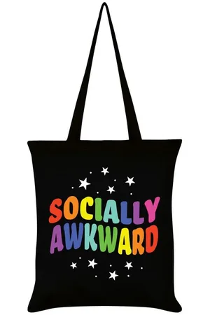 Slogans Fun Stoftaske - Socially Awkward - Unisex