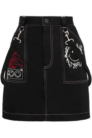 Hell Bunny Kort nederdel - x Smiley Originals Dylan Skirt - XS till XXL - Damer