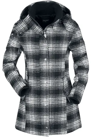 EMP Kort frakke - Checkered short - L - Damer
