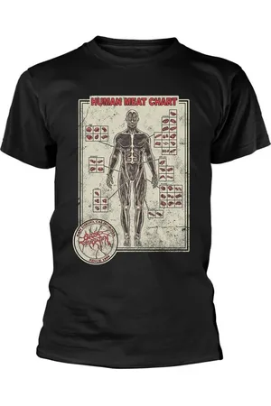 Cattle Decapitation T-shirt - Human Meat Chart - S till XXL - Herrer