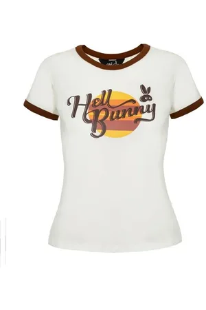 Hell Bunny T-shirt - Charlie Top - XS till 4XL - Damer