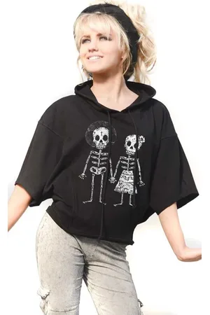 Outer Vision Hættetrøje - Skeletelskere Damehættetrøje - S till 4XL - Damer