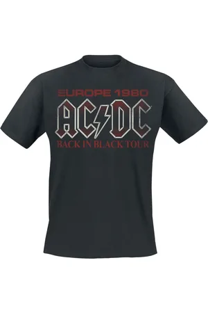 AC/DC T-shirt - Back In Black Europe 1980 - S till 4XL - Herrer