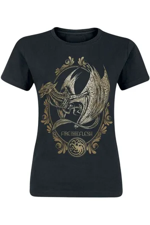 Game of Thrones T-shirt - House of the Dragon - Fire Made Flesh - S till XXL - Damer