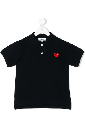 Comme des Garçons Polotrøje med broderet hjerte