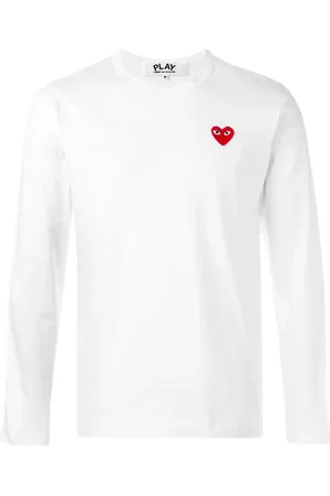 Comme des Garçons Langærmet T-shirt med hjertemærke