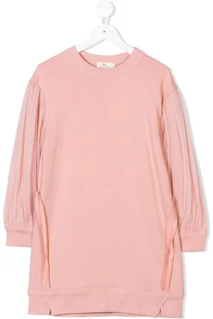 Le pandorine Sweaterkjole med ærmer i tyl