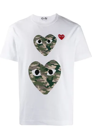 Comme des Garçons T-shirt med kamuflage-hjerte