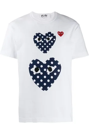 Comme des Garçons T-shirt med hjerte-tryk