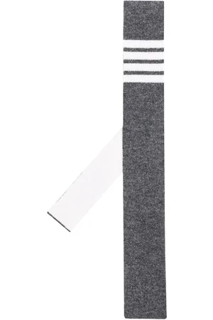 Thom Browne Mediumgrå strikket slips i kashmir med 4-Bar-detalje