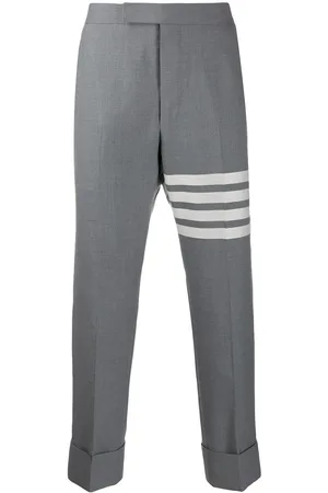 Thom Browne Klassiske marineblå bukser med 4-Bar-detalje