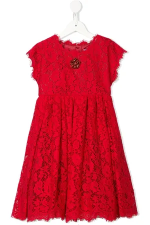 Dolce & Gabbana Kjole med blomster-blonde og krystalblomster