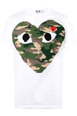 Comme des Garçons T-shirt med kamuflage-hjerte