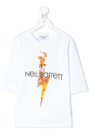 Neil Barrett Langærmet T-shirt med flammetryk
