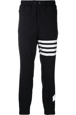 Thom Browne Marineblå joggingbukser med trykknapper