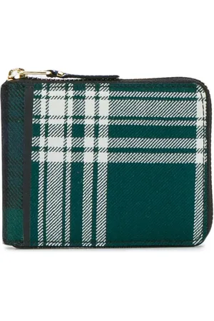 Comme des Garçons Large Green Tartan Wallet