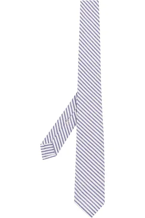 Thom Browne Klassisk blåt slips i seersucker